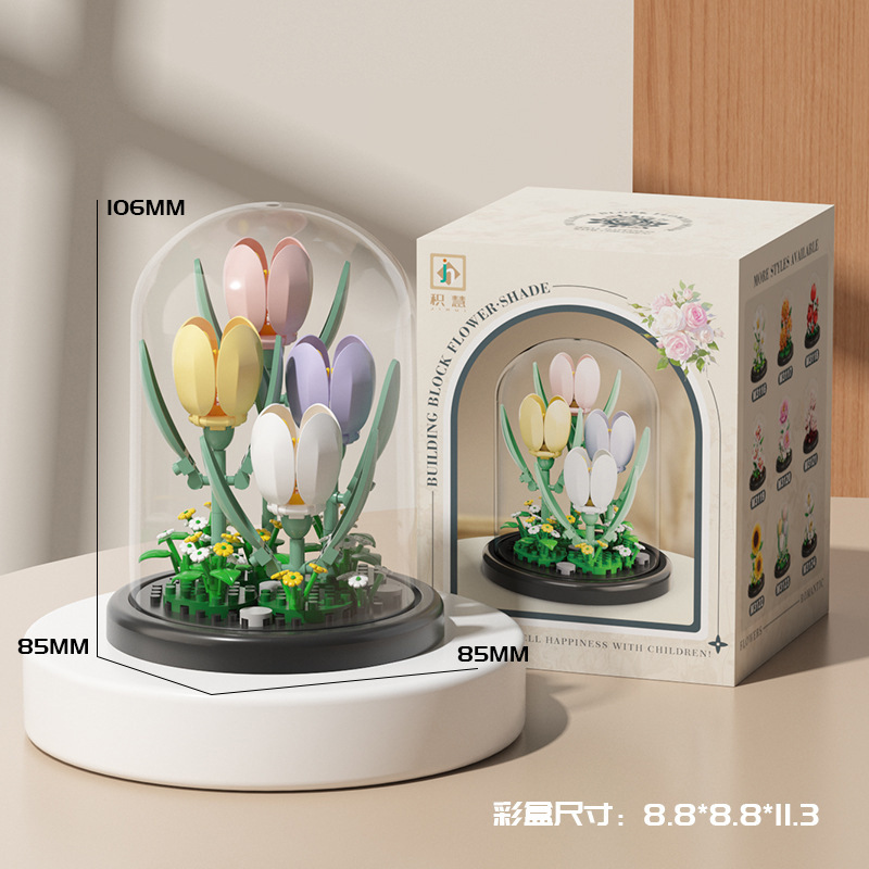 Tulip 174pcs + transparent dust cover-color box