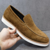 Mocassins en cuir de vache véritable faits à la main pour hommes, avec broderie personnalisée Senpin, chaussures de luxe confortables à enfiler, semelle en caoutchouc