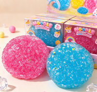 Jouet Squishy Nouilles Colorées à Rebond Lent Anti-Stress Sensoriel Perles de Cristal Boîte de Présentation Vente en Gros