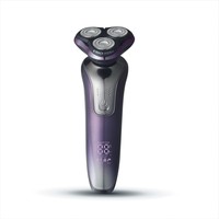RUNWE RS995 tondeuse à barbe électrique rotative à triple lame affichage LED Rechargeable IPX6 lavable voyage serrure cheveux rasoir pour hommes