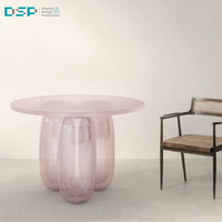 DSP Vietnam usine Table de décoration d'intérieur personnalisée en acrylique rose transparent moderne de haute qualité