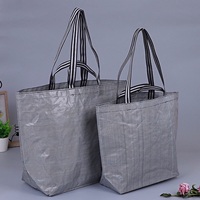 Sac en plastique tissé PP surdimensionné avec double poignée, idéal pour les courses, personnalisable avec logo sur la poignée – Vente en gros directe usine