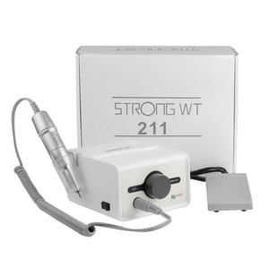 Taladro eléctrico de uñas de alta calidad de 65W fuerte 211 con pieza de mano de 35000RPM 120II plata - Product Image 1