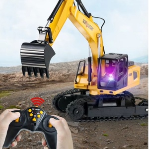 SJY-13510 1/24 Véhicule d'ingénierie RC en métal pour enfants, jouet excavateur électrique, modèle de voiture RC 2.4G, 9 canaux, prêt à l'emploi - Product Image 4