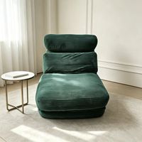 Canapé-lit moderne en tissu réglable avec rembourrage en mousse déchiquetée, design convertible et pliable pour salon, chambre et appartement