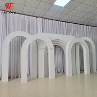 Structure d'arche en fer pour décoration de mariage en gros, scène de salle, toile de fond 3D, arche blanche pour mariage