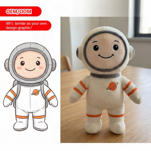 Fabrication sur mesure de poupées en peluche en coton PP, poulet astronaute doux, animal en peluche, poupée humaine Sznurek Jutowy, anniversaire - Product Image 1