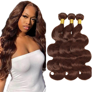 Extension di <span class=keywords><strong>capelli</strong></span> umani Body Wave, senza colla, <span class=keywords><strong>capelli</strong></span> vergini brasiliani, 100% non trattati # 4 Colori Marrone <span class=keywords><strong>Cioccolato</strong></span> - Product Image 5