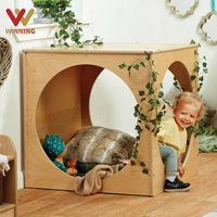 Étagère à livres en bois Montessori pour l'école maternelle, espace de lecture carré avec sièges pour la garderie, la maternelle, la bibliothèque, la salle de bain, la chambre