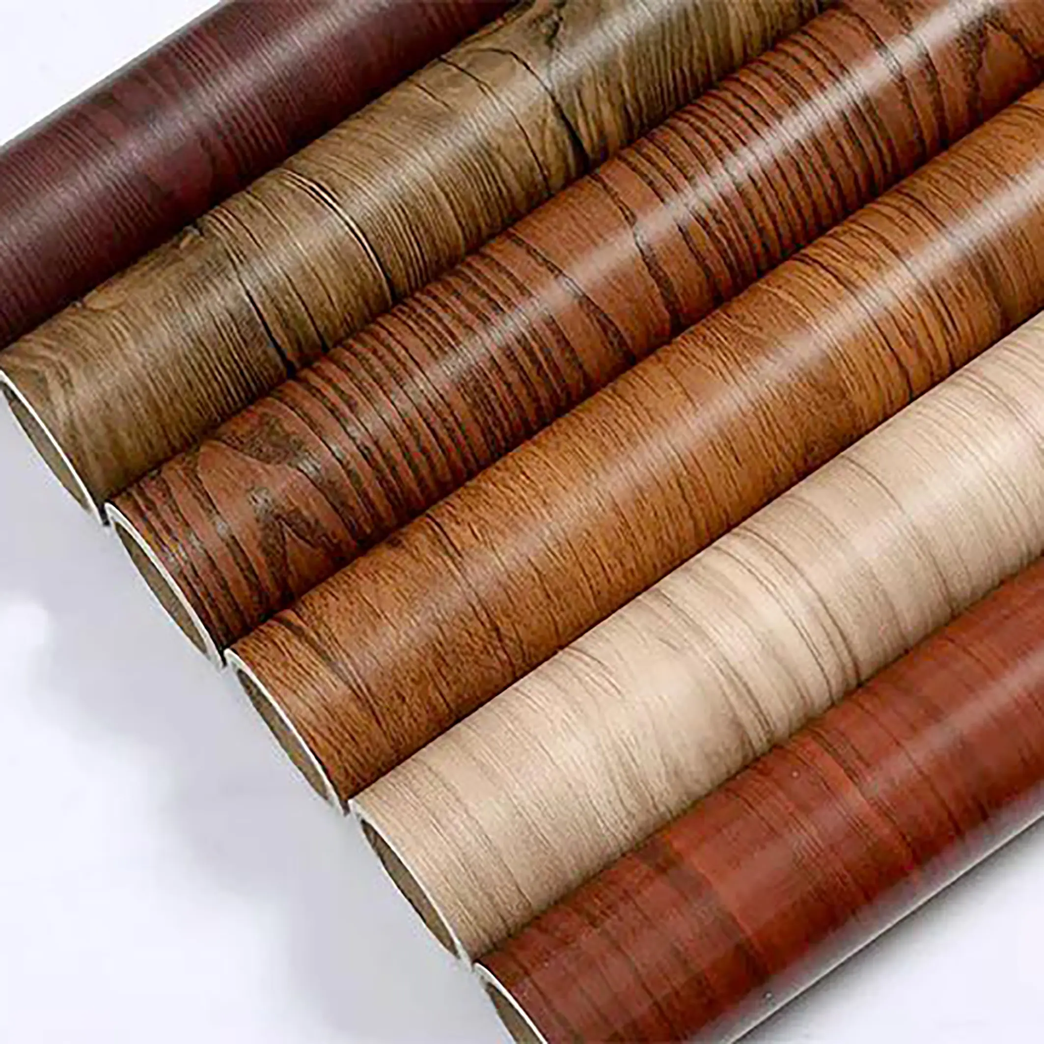 Furnitur serbaguna digunakan lapisan warna kayu PVC tempel cetakan rumput kayu lapisan membran pvc untuk Kabinet penekan vakum