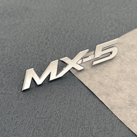 Emblème 3D noir brillant Mazda MX-5 en plastique ABS, autocollant de remplacement pour coffre arrière de voiture NC/ND/NA/NB, haute qualité, facile à poser