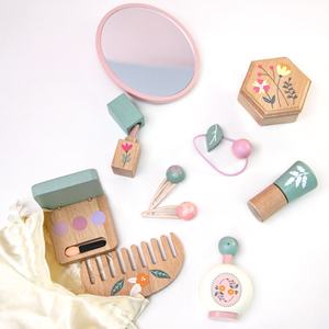 Set de Maquillaje y Peluquería de Simulación Transfronterizo, Diseño Floral de Madera, para Niñas, Color Rosa, Juego de Imitación de <span class=keywords><strong>Princesa</strong></span> - Product Image 5