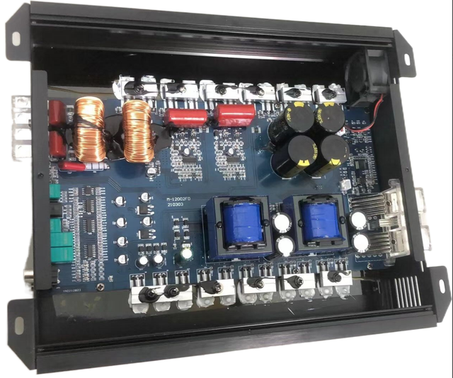 2CH Fullrange Car Audio Class AB Amplifier with 1800W RMS High Power Brazilian Subwoofer Bass Speaker Full Car Audio Crossovers