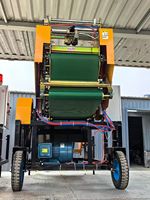 Mini-presse à balles pour ensilage de maïs et paille de riz, ensileuse de luzerne et d'herbe, ensileuse à rouleaux, haute productivité, avec moteur diesel
