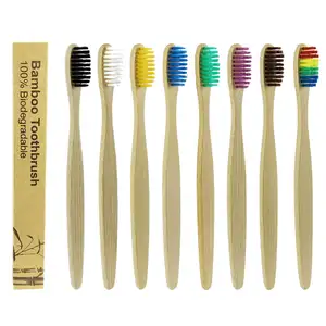 Amazon Biodegradable Bamboo Toothbrush For Adults Soft Charcoal With Travel-friendly Features For Homestay Use