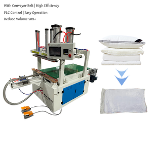 Compacteur <span class=keywords><strong>sous</strong></span> <span class=keywords><strong>vide</strong></span> industriel avec bande transporteuse pour l'emballage des textiles ménagers - Product Image 1