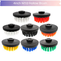 Offre Spéciale – Brosses de Nettoyage Électriques Sans Tige Creuse de 4 Pouces avec Filetage M10 pour Voiture, Roues, Salle de Bain et Cuisine
