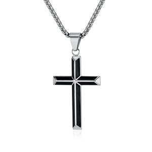 <b>Cross</b> Stainless Steel Pendant Necklace Men's Hip Hop Fashion Jewelry Gift - Product Image 5