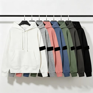 2026 American Autumn and Winter Stone Isl Sweat à capuche polaire avec badge en pierre, de marque tendance pour les couples - Product Image 1