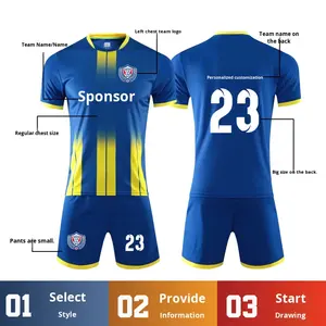 Özelleştirilebilir Futbol Forması File Hızlı Kuruyan Kısa Kollu Düz Desenli Futbol Üniforması Toptan Satış - Product Image 3