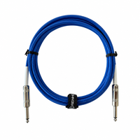 Câble audio professionnel OEM CH-G015 TS pour guitare, mâle-mâle, blindé en spirale, gaine en PVC, conducteur en cuivre sans oxygène, câble en tweed