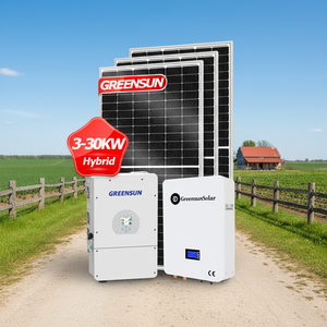 Système <span class=keywords><strong>solaire</strong></span> hybride commercial 5-30 kW avec panneaux en silicium monocristallin et contrôleur MPPT 3 phases 380V 50HZ AC - Product Image 1