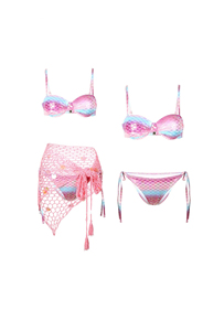 Nuovo Bikini Stile Sirena Sexy 2 Pezzi 2026 con Supporto in Acciaio e Imbottitura per Donna, Ideale per Spiaggia e Vacanze - Product Image 2