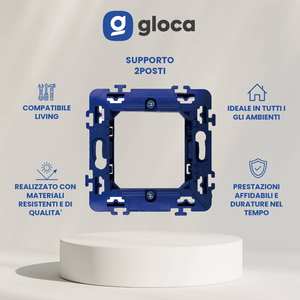 Marco de montaje para interruptor de pared Gloca, paquete de 3, plástico, fácil instalación, para la serie Living - Product Image 2