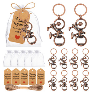 Porte-clés créatif en alliage de zinc en forme de vélo, style antique, ouvre-bouteille, souvenirs, cadeaux, décorations pour invités et amis, Diwali - Product Image 3