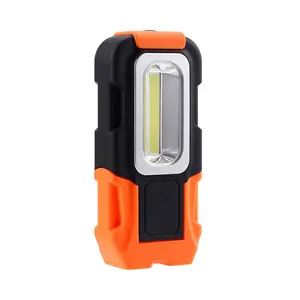 Lampada da lavoro a LED portatile gancio a sospensione e torcia magnetica luce da lavoro tascabile COB a batteria per riparazione auto emergenza