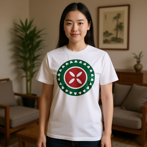 T-shirt unisexe pour adulte à col rond et manches courtes, motif tuiles circulaires Mahjong chinois, sérigraphié, pour promotion - Product Image 3
