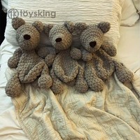 Ensemble cadeau pour bébé de qualité supérieure : hochet en crochet doux en forme d'ours, adorable jouet à mâcher en peluche et compagnon de confort pour la fête prénatale