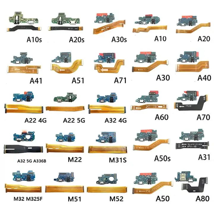 Thay thế bộ phận điện thoại di động cho các thương hiệu khác nhau mô hình cổng sạc USB cho điện thoại di động điện thoại di động Flex Cáp