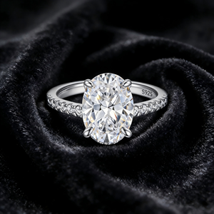 Bulk Customized Luxury Designer <b>Ice</b> Flower Cut Oval Shape 5A Cubic Zircon Women' s Promise Weeding Engagement <b>Rings</b> - Product Image 6