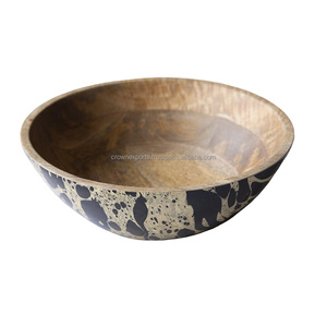 Ensembles de bols de service décoratifs en bois de manguier pour table vaisselle saladiers ensemble de bols en bois élégants - Product Image 4