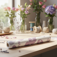 Emballage cadeau de fleurs pour la fête des mères, bouquet de fleurs personnalisé haut de gamme, papier PE double parchemin 58*58cm, luxe, imperméable
