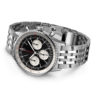 Montre mécanique à quartz en acier inoxydable à trois cadrans, règle de chronométrage, style aviation sportif, rétro et de haute qualité, pour Breitling - Product Image 1