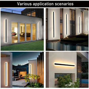 Tira larga de luces LED <span class=keywords><strong>modernas</strong></span> <span class=keywords><strong>para</strong></span> porche, Luz lineal IP65 <span class=keywords><strong>para</strong></span> Villa, candelabro de aluminio <span class=keywords><strong>para</strong></span> <span class=keywords><strong>exteriores</strong></span>, resistente al agua, luz negra <span class=keywords><strong>para</strong></span> jardín, lámpara de pared <span class=keywords><strong>para</strong></span> <span class=keywords><strong>exteriores</strong></span> - Product Image 6