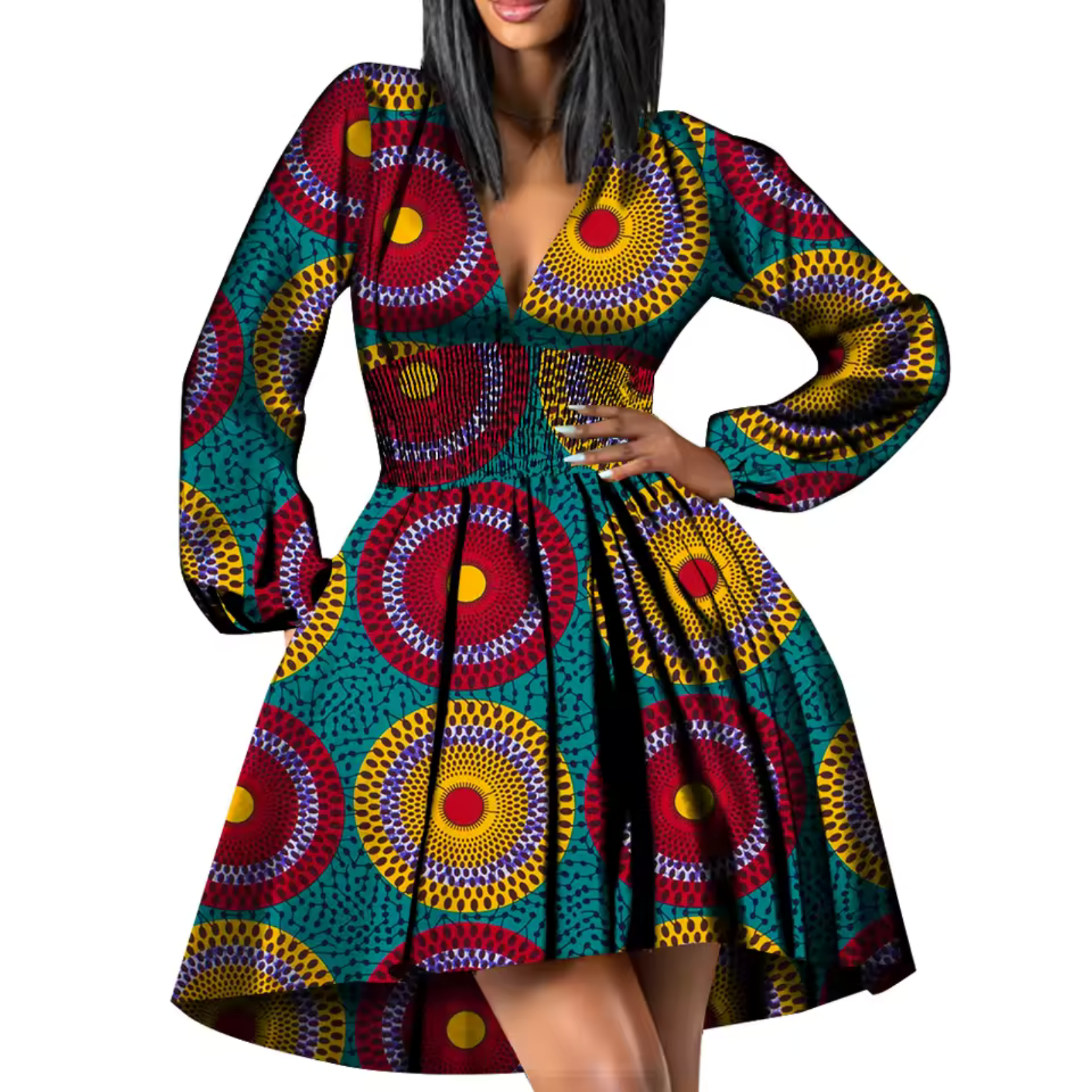 chinese dress ladies African Dresses for Women Ankara Wax Print Plus Size Short Sleeves  Traditional Casual 535 2 XXS at Amazon Women's Clothing store