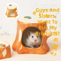 Nichoir en céramique en forme de souche d'arbre pour hamster, refugée rafraîchissante pour la chaleur estivale, maison de glace pour petits animaux, vente en gros