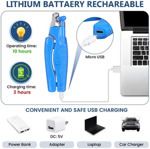Molinillo de uñas para perros con luz <span class=keywords><strong>LED</strong></span> verde profesional, recortador de uñas para mascotas, Protector de seguridad, cortaúñas de plástico, la mejor herramienta de aseo - Product Image 5