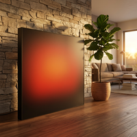 LUZ Lampe Murale LED Déco Art Déco pour Chambre, en Aluminium et Acrylique, avec Gradation Intelligente, Ambiance Lever/Coucher de Soleil, Contrôle par Bouton/APP