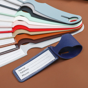 Fashion NA Brand PU Luggage Name Tag Anti Loss Solid Color Travel <b>Suitcase</b> <b>Label</b> X-GP203 - Product Image 1
