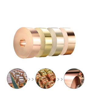 0.5mm T1 T2 C10200/C11000/C10100/C12200/C12000 <b>Brass</b> Strip Coil <b>Sheet</b> Foil Roll Stock Cutting Service - Product Image 2