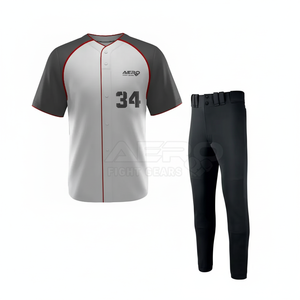 Uniformes de baseball de qualité supérieure Vêtements d'équipe surdimensionnés; Style d'ensemble respirant et grande taille - Product Image 1