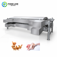 Ligne d'abattage automatique entièrement en acier inoxydable 304 pour la transformation de la viande de poulet, caille, canard, dinde et volailles