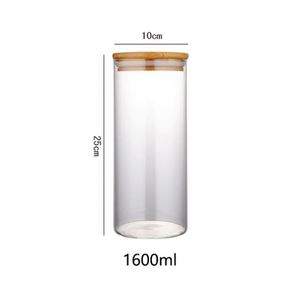 Frasco de Vidrio para Almacenamiento de Alimentos con Tapa de Bambú Hermética y Logotipo Personalizado - Product Image 6