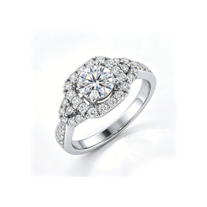 Bague de mariage personnalisée en or massif 10K 14K 18K avec diamant rond de laboratoire d'un carat certifié IGI, qualité VS, taille brillant, pour soirée - Product Image 3