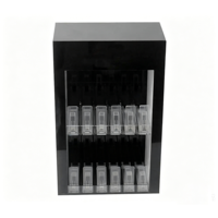 Présentoir de Comptoir Personnalisable en Acrylique LED à 4 Étagères avec Poussoir à Ressort pour Sachets de Snus Naswar et Articles de Fumeurs