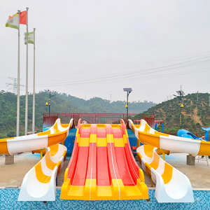 Đầy màu sắc sợi thủy tinh trượt nước cơ sở hồ bơi trượt - Product Image 1